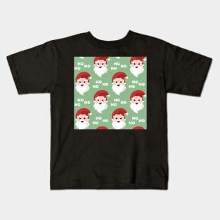 Seamless Christmas pattern with Santa Claus cartoon character Kids T-Shirt